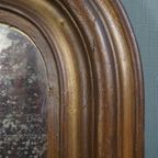 Grote Antieke Franse Schouw Spiegel Met Prachtig Ornament thumbnail 7