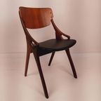 Arne Hovmand Olsen Stoel | Deens Design 1960S | Mid-Century | Teak Hout | Volledig Gerestaureerd thumbnail 3