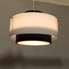 Vintage Mid Century Modern Hanglamp, Wit En Zwart thumbnail 2