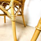 Vier Rieten Boho Manou Rotan Vintage Stoelen Eetkamerstoelen thumbnail 9