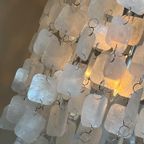 Xxxl Capiz Schelpen Hanglamp Parelmoer Opaline Lamp Chrome Frame thumbnail 12