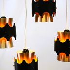 4 Scandinavische Designlampen Uit De Jaren 50 | Koperzwarte Stijl | Lamp Uit De Jaren 60 | Jo Ham thumbnail 7