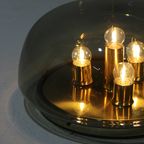 Vintage Design Plafondlamp Rookglas, Wandlamp - Jaren '70 thumbnail 10