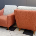 Set Of Pink And Grey Club Chairs 1960S thumbnail 8