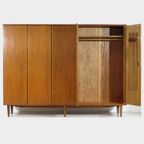 Grote Vintage 5-deurs Kledingkast In Teak, 1960s thumbnail 4