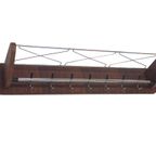 Vintage Wandkapstok Teak En Chroom Jaren 60/70 thumbnail 7