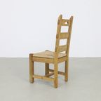 6X Brutalist Dining Chair With Cane Seats, 1970S thumbnail 7
