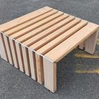 Vintage Lattenhout Salontafel, Walter Antonis, 't Spectrum thumbnail 2