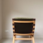 Vintage Houten Kleppe Faureuil Uit Denemarken thumbnail 9