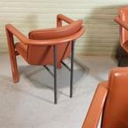 Set Van 4 Leolux Cachucha Leren Stoelen, Hugo De Ruiter thumbnail 4