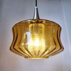 Vintage Okergele Glazen Lamp thumbnail 5