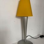 Jaren 90 Ikea Bedlamp / Tafellamp Met Geel Glazen Kapje thumbnail 4