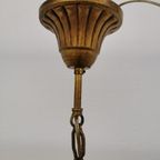 Antieke Vintage Franse Messing Lantaarnlamp Hanglamp Lamp 06 thumbnail 3