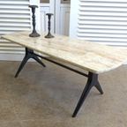 Prachtige Wenge Houten Brutalist Eettafel thumbnail 24