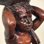 Piedestal In Notelaar Met Putti Barok 19th thumbnail 13