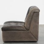 Grijze Lederen Vintage Design Fauteuil Uit De Jaren ’70 thumbnail 6