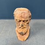 Uit Hout Gesneden Hoofd Of Buste Van Een Man Met Baard thumbnail 11