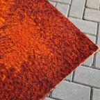 Vintage Vloerkleed Jaren 70 Oranje Retro Vloerkleed Kleed thumbnail 2