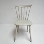 Set Witte Vintage Spijltjesstoelen, 1970’S thumbnail 5