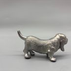 Basset Hound Miniatuur Verzilverd/zilver thumbnail 5