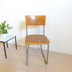 Retro Vintage Stoel Industrieel Gispen Stijl Eetkamerstoel thumbnail 5