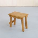 Natural Oak Side Table Brutalist Set/2 thumbnail 4