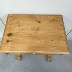 Brocante Schrijftafeltje/Sidetable Bureau Haltafel Massief thumbnail 7