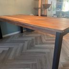 Nieuwstaat Teak Houten Eettafel 230cm thumbnail 2