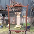 Antiek Haardscherm Afm. 71 X 27cm En 116cm Hoog. thumbnail 2