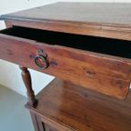 Sidetable Kast Antiek Eiken Hout thumbnail 14