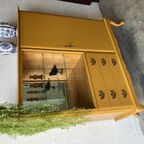 Vintage Antiek Vitrinekast,high-board,dressoir Restyled thumbnail 3