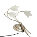 Vintage Wandlamp Massive Platinum Kleur Met Frosted Glazen Tulpen. thumbnail 2