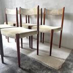 Set Van 6 Lübke Eetkamerstoelen Palissander Diningchair thumbnail 7