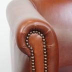 Set Van 2 Elegante En Stijlvolle Engelse Stijl Clubfauteuils Gemaakt Van Rundleer thumbnail 12