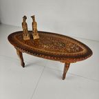 20e-eeuwse Anglo-indiase Ingelegde Botten Salontafel thumbnail 15