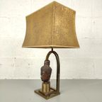 Tafellamp Met Bronzen Boeddha Hoofd thumbnail 6