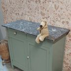 Vintage Groene Commode Met Marmeren Blad ‘eden’ thumbnail 16