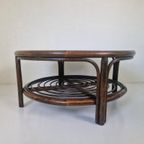 Mid Century Boho Manou Bamboe Salon Tafel Rond thumbnail 4