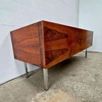 Midcentury Rechthoekige Xl Plantenbak Palissander - Chroom thumbnail 2