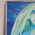Surrealistisch Schilderij Van Een Fantasie Figuur - G. Deliège thumbnail 5