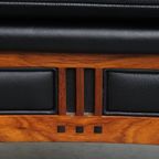 Mooie Zwarte Rundleren En Houten Art Deco Design Fauteuil Van Schuitema Uit De Decoforma Serie thumbnail 12