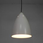 Vintage Hanglamp , Aluminium Kap, Voorzien Van Nieuwe Draad thumbnail 9