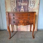 Antieke Sidetable, Wandconsole, Ladekast 73x39cm En 76cm Hoo thumbnail 2