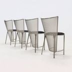 Set Of 4 Sevilla Chairs By Frans Van Praet For Belgo Chrom Belgium 1992 thumbnail 6