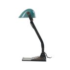 Art Deco Bureaulamp Notarislamp Erpe Model 52 Bauhaus Groen Emaille thumbnail 5