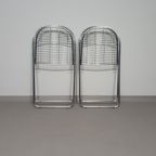 Åland Metal Folding Chairs Niels Gammelgaard Ikea 70s. thumbnail 13