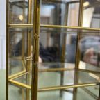 Vintage Messing Gouden Vitrine / Etagere /mini Serre thumbnail 10