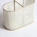 A French Wine Bottle Basket In The Style Of Mategot, 1950S thumbnail 4