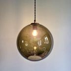 Vintage Hanglamp Van Gerookt Glas, Jaren 70 thumbnail 3