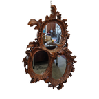 Unieke Houten Vintage Spiegel thumbnail 2